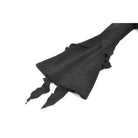 Darkinlove Women's Gothic Cross Plunging Long Sleeve Crop Top with Streamer