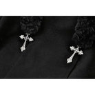 Darkinlove Women's Gothic Cross Plush Cat Ear Hooded Coat