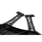 Darkinlove Women's Gothic Cutout Halterneck Velvet Flared Sleeved Shirt