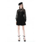 Darkinlove Women's Gothic Cutout Lace Splice Dress