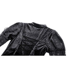 Abito da sera in velluto con pizzo e spacchi gotici da donna Darkinlove