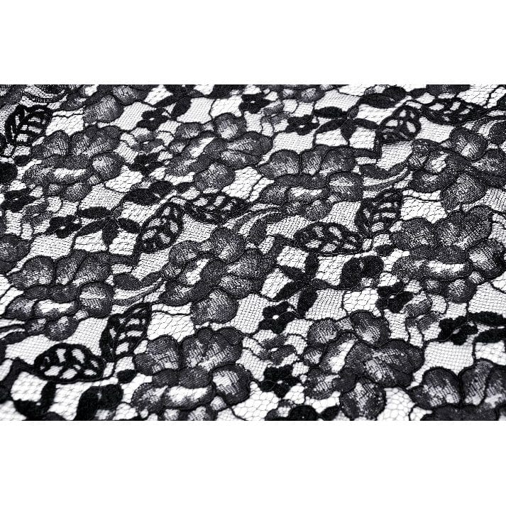 Vestido de noche gótico de terciopelo con encaje y aberturas para mujer de Darkinlove