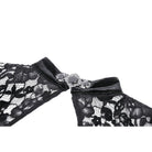 Abito da sera in velluto con pizzo e spacchi gotici da donna Darkinlove