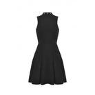 Darkinlove Women's Gothic Cutout Mesh Splice Buckle Dress