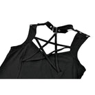 Darkinlove Women's Gothic Cutout Pentacle Buckle Strap Tank Top