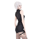Darkinlove Women's Gothic Cutout Pentacle Buckle Strap Tank Top