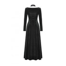 Darkinlove Women's Gothic Cutout Side Slit Velvet Party Dress