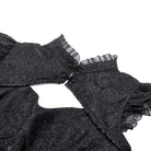 Darkinlove Women's Gothic Cutout Stand Collar Ruffled Tank Top