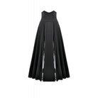 Darkinlove Women's Gothic Decal Floral Mesh High Waist Long Skirt