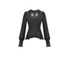 Darkinlove Women's Gothic Decal Lace Sheer Long Sleeved Shirt