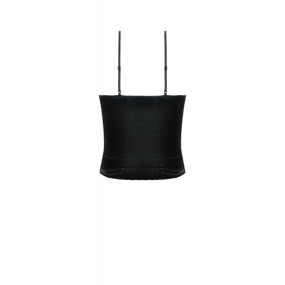 Darkinlove Women's Gothic Decal Lace-up Velvet Bustier