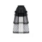 Darkinlove Women's Gothic Diamond Lace Splice Layered Tutu Skirt