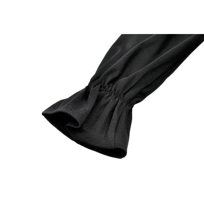 Darkinlove Women's Gothic Diamond Pattern Contrast Color Long Sleeved Shirt