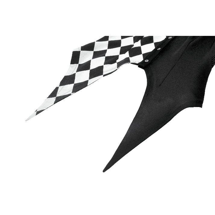 Darkinlove Women's Gothic Diamond Pattern Contrast Color Long Sleeved Shirt