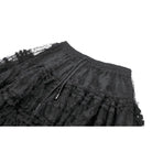 Darkinlove Women's Gothic Dot Multilayer Lace Maxi Skirt