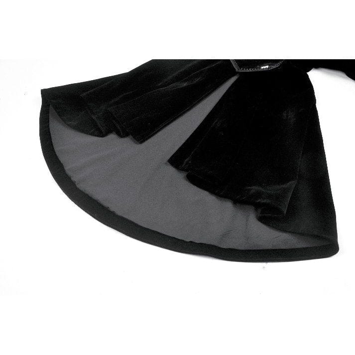 Darkinlove Women's Gothic Double-breasted Batwinged Velvet Coat