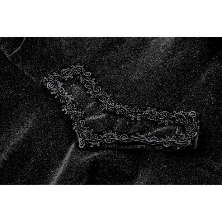 Darkinlove Women's Gothic Double-breasted Batwinged Velvet Coat