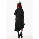 Darkinlove Women's Gothic Double-breasted High/Low Stand Collar Coat