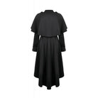 Darkinlove Women's Gothic Double-breasted High/Low Stand Collar Coat