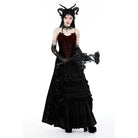 Darkinlove Women's Gothic Double Color Bat Overbust Corset