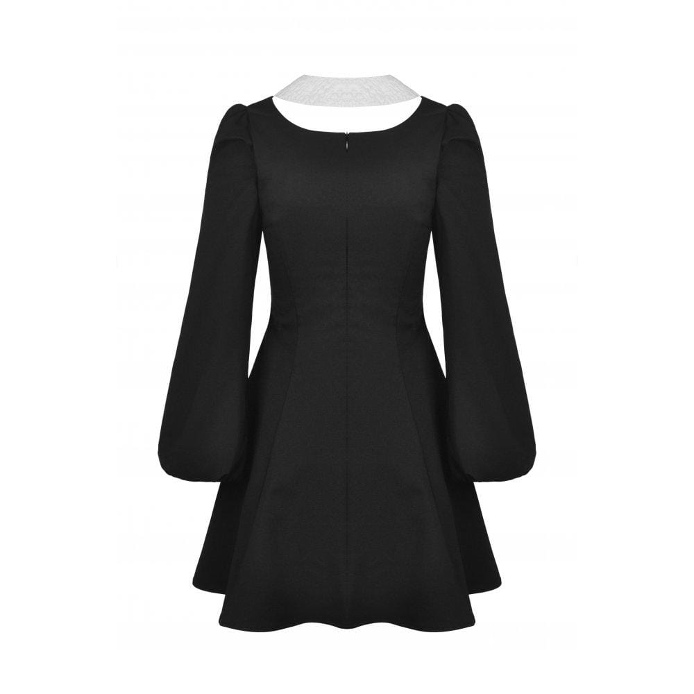 Darkinlove Women's Gothic Double Color Bowknot Dress