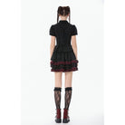 Darkinlove Women's Gothic Double Color Falbala Skirt