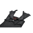 Darkinlove Women's Gothic Double Color Ruffled Short Sleeve Dress