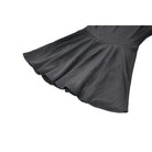 Darkinlove Women's Gothic Double Color Turn-down Collar Puff Short Sleeve Dress