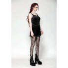 Darkinlove Women's Gothic Embossed Velvet Tank Top