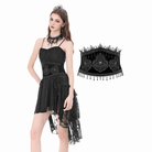 Darkinlove Women's Gothic Embroidered Beaded Tassels Girdle