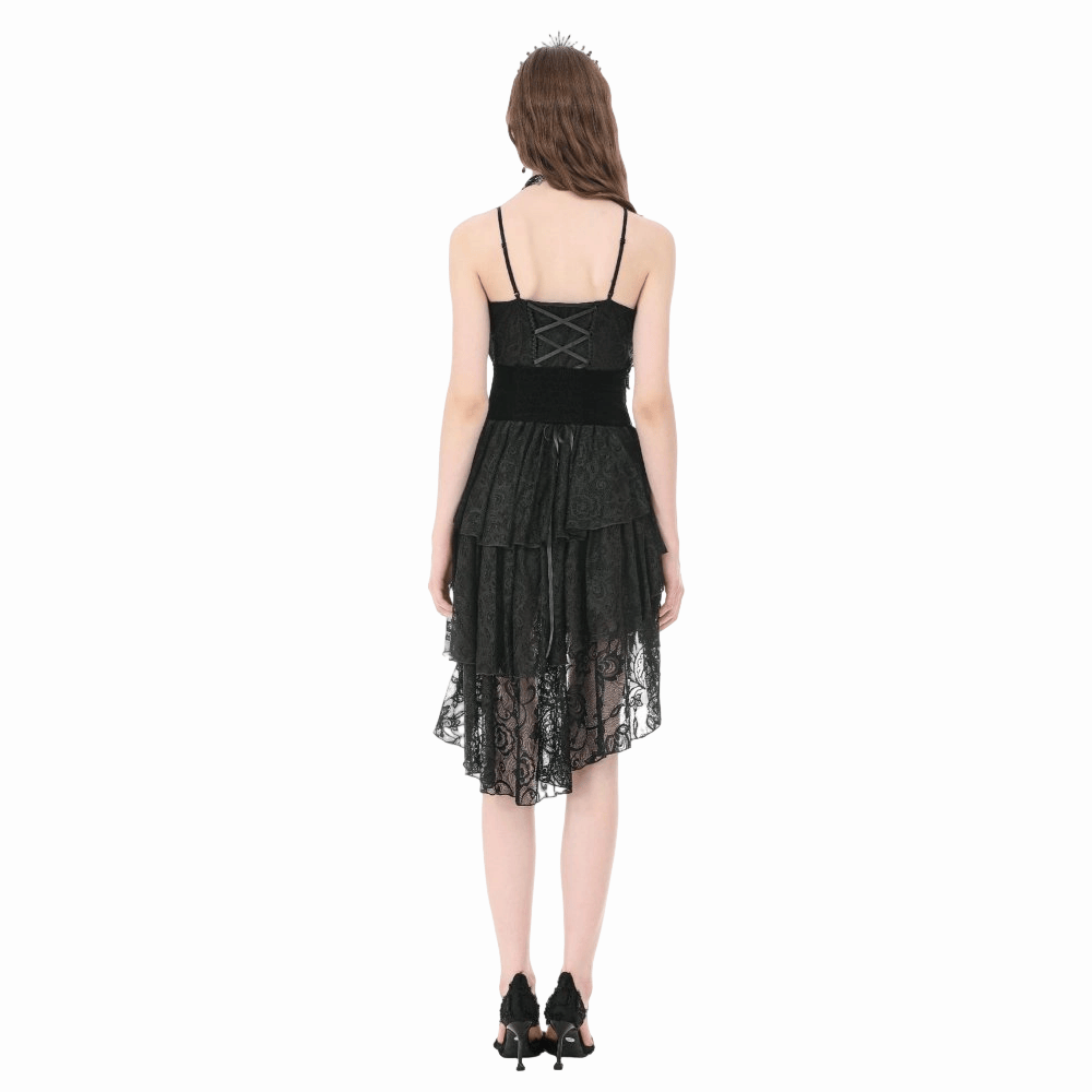 Darkinlove Women's Gothic Embroidered Beaded Tassels Girdle