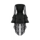 Darkinlove Women's Gothic Embroidered Cross Flared Sleeved Dress