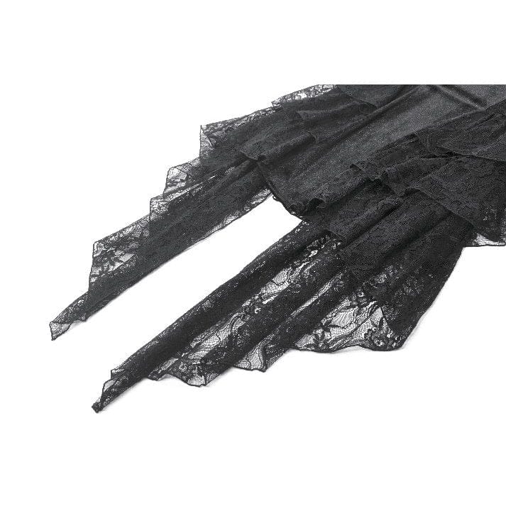 Darkinlove Women's Gothic Embroidered Cross Flared Sleeved Dress