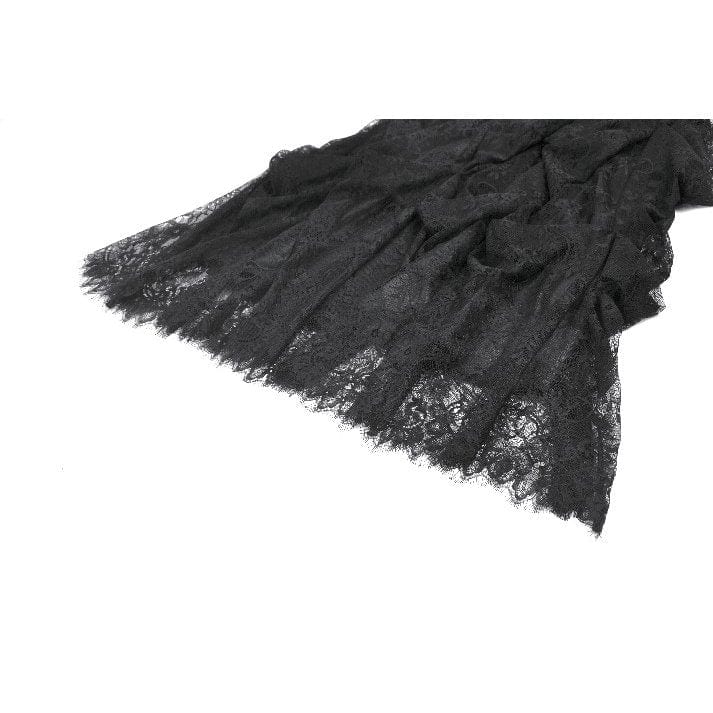 Darkinlove Women's Gothic Embroidered High-Waist Layered Cake Skirt