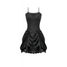 Darkinlove Women's Gothic Embroidered Peplum Slip Dress