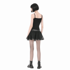 Darkinlove Women's Gothic Eyelet Buckle Straps Chained Short Skirt