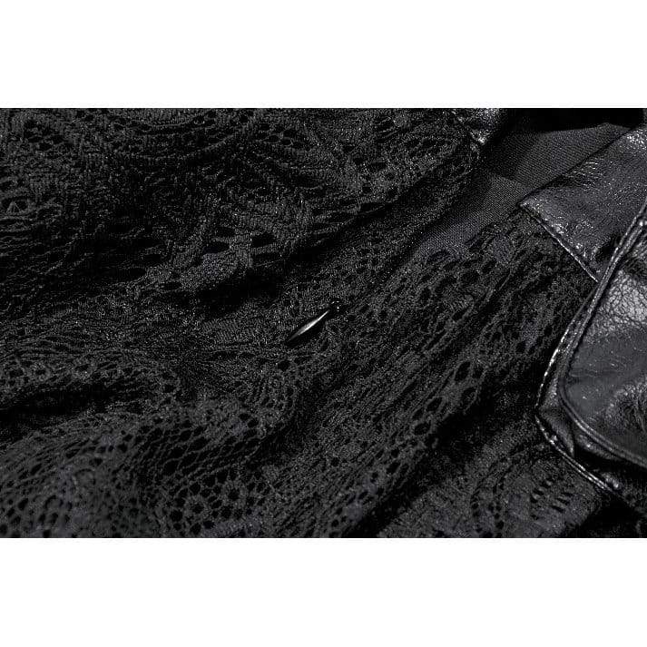 Darkinlove Women's Gothic Eyelet Buckle Straps Chained Short Skirt