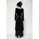 Darkinlove Women's Gothic Eyelets Side Slit Maxi Dresses