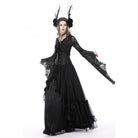 Darkinlove Women's Gothic Flared Sleeved Lace Cape