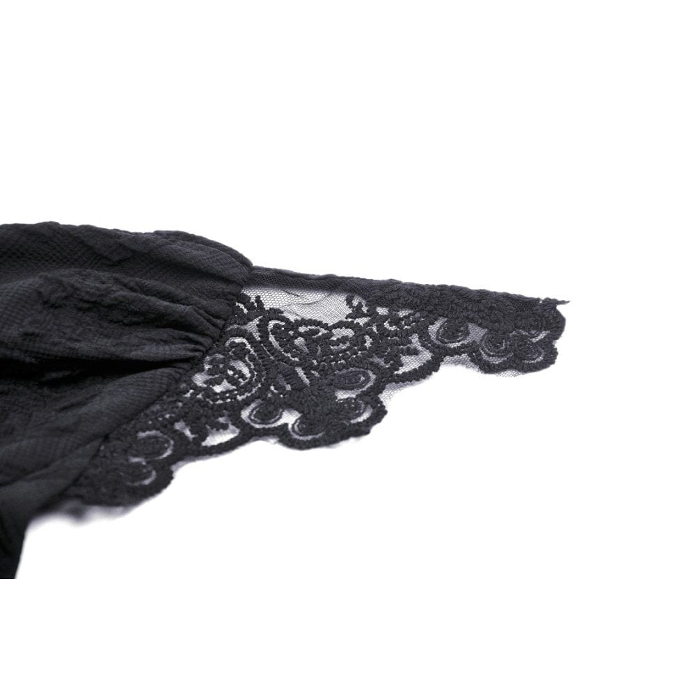 Darkinlove Women's Gothic Flared Sleeved Lace Splice Cape
