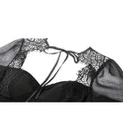 Darkinlove Women's Gothic Flared Sleeved Lace Splice Evening Dress