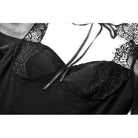 Darkinlove Women's Gothic Flared Sleeved Lace Splice Evening Dress