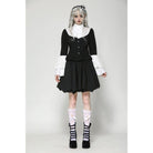 Camisa gótica de encaje con mangas acampanadas para mujer de Darkinlove