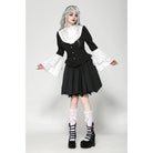 Camisa gótica de encaje con mangas acampanadas para mujer de Darkinlove