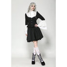 Camisa gótica de encaje con mangas acampanadas para mujer de Darkinlove