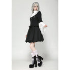 Camisa gótica de encaje con mangas acampanadas para mujer de Darkinlove