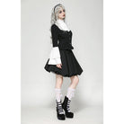 Camisa gótica de encaje con mangas acampanadas para mujer de Darkinlove