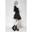 Camisa gótica de encaje con mangas acampanadas para mujer de Darkinlove