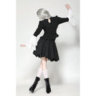 Camisa gótica de encaje con mangas acampanadas para mujer de Darkinlove