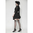 Darkinlove Women's Gothic Flared Sleeved Lace-up Lace Honeymoon Dress